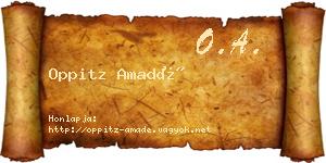 Oppitz Amadé névjegykártya